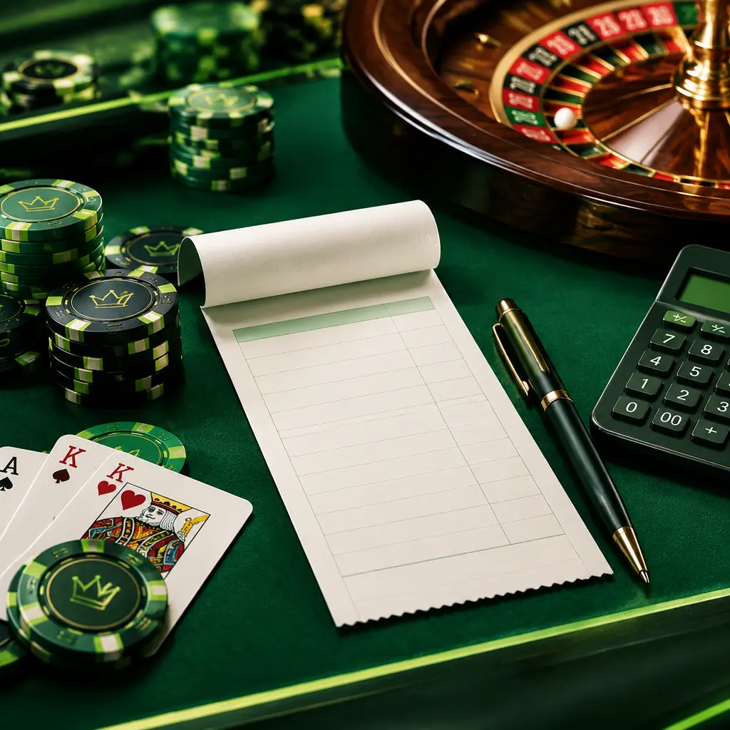Bukti transaksi tanpa data dan chip di meja casino